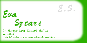 eva sztari business card